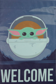 Baby Yoda Welcome Yard Flag