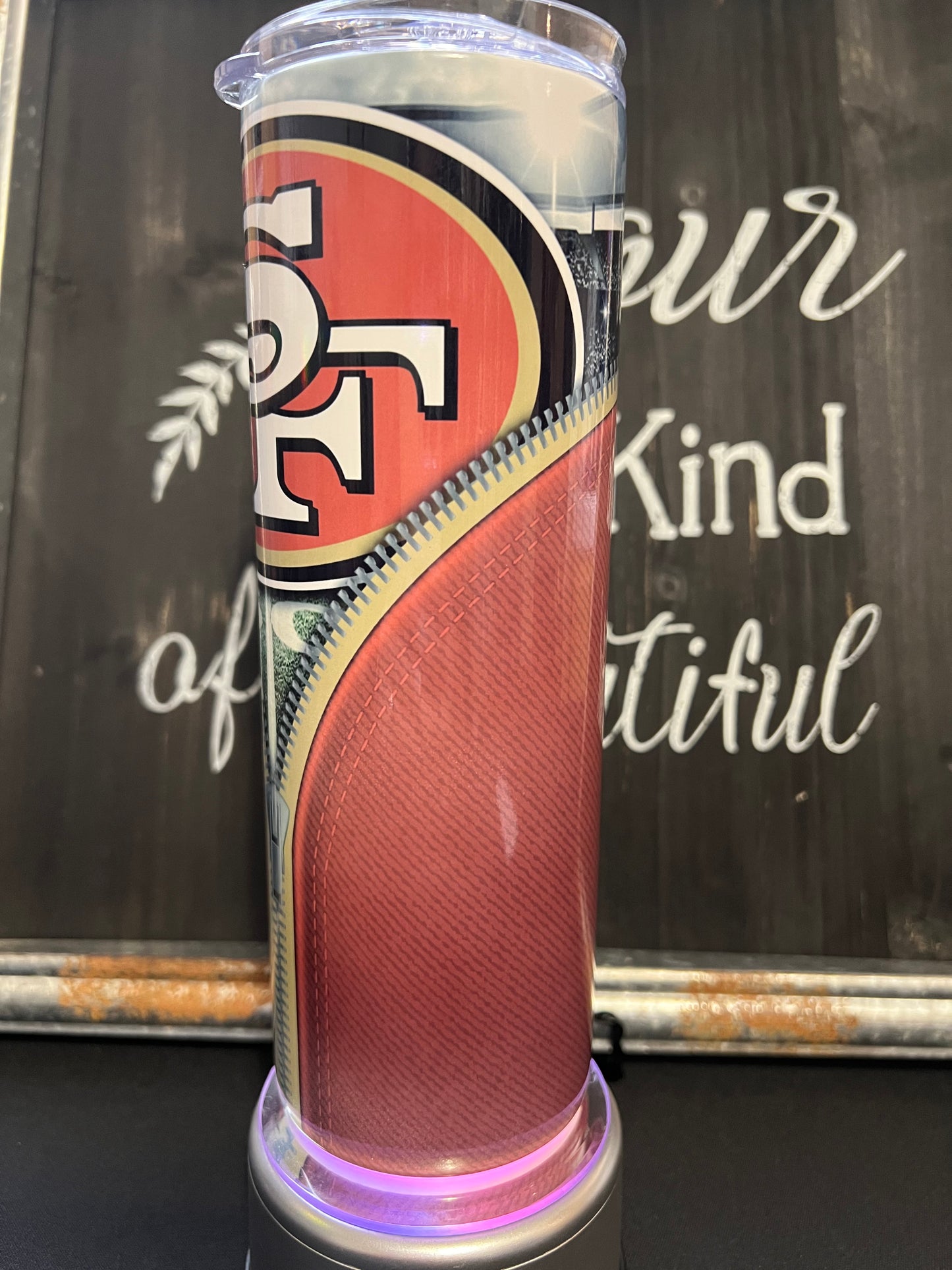 San Francisco 49er Zipper 20oz Skinny Straight Tumbler