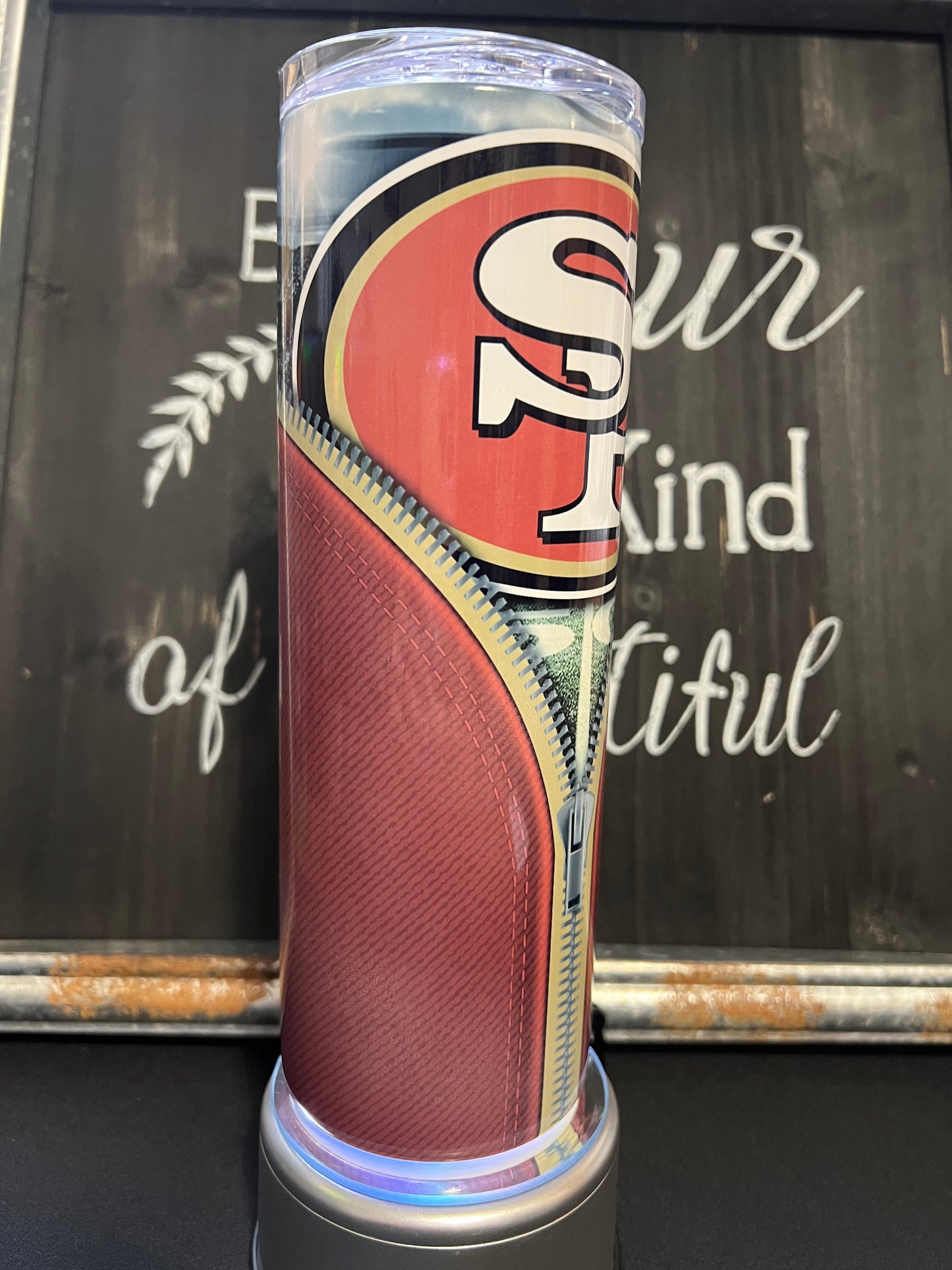 San Francisco 49er Zipper 20oz Skinny Straight Tumbler