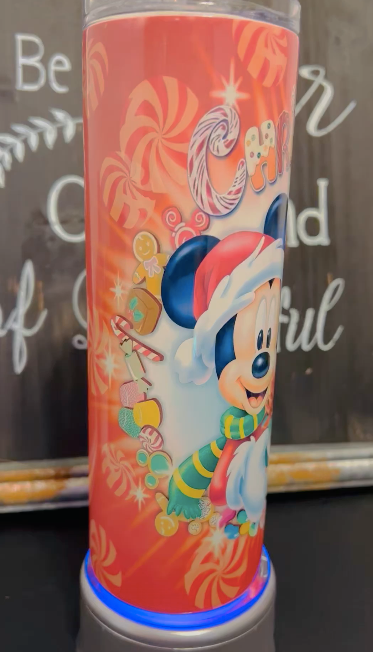 Disney Mickey & Minnie Christmas 20oz Skinny Straight Tumbler
