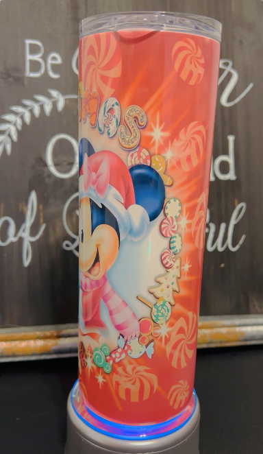 Disney Mickey & Minnie Christmas 20oz Skinny Straight Tumbler