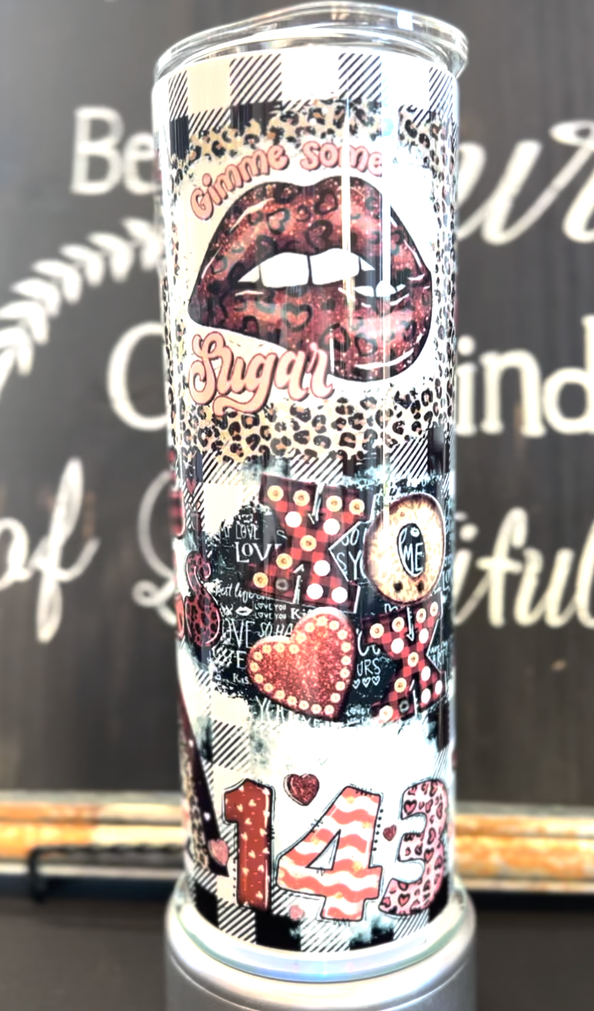 Valentine's day 20oz Skinny Straight Tumbler