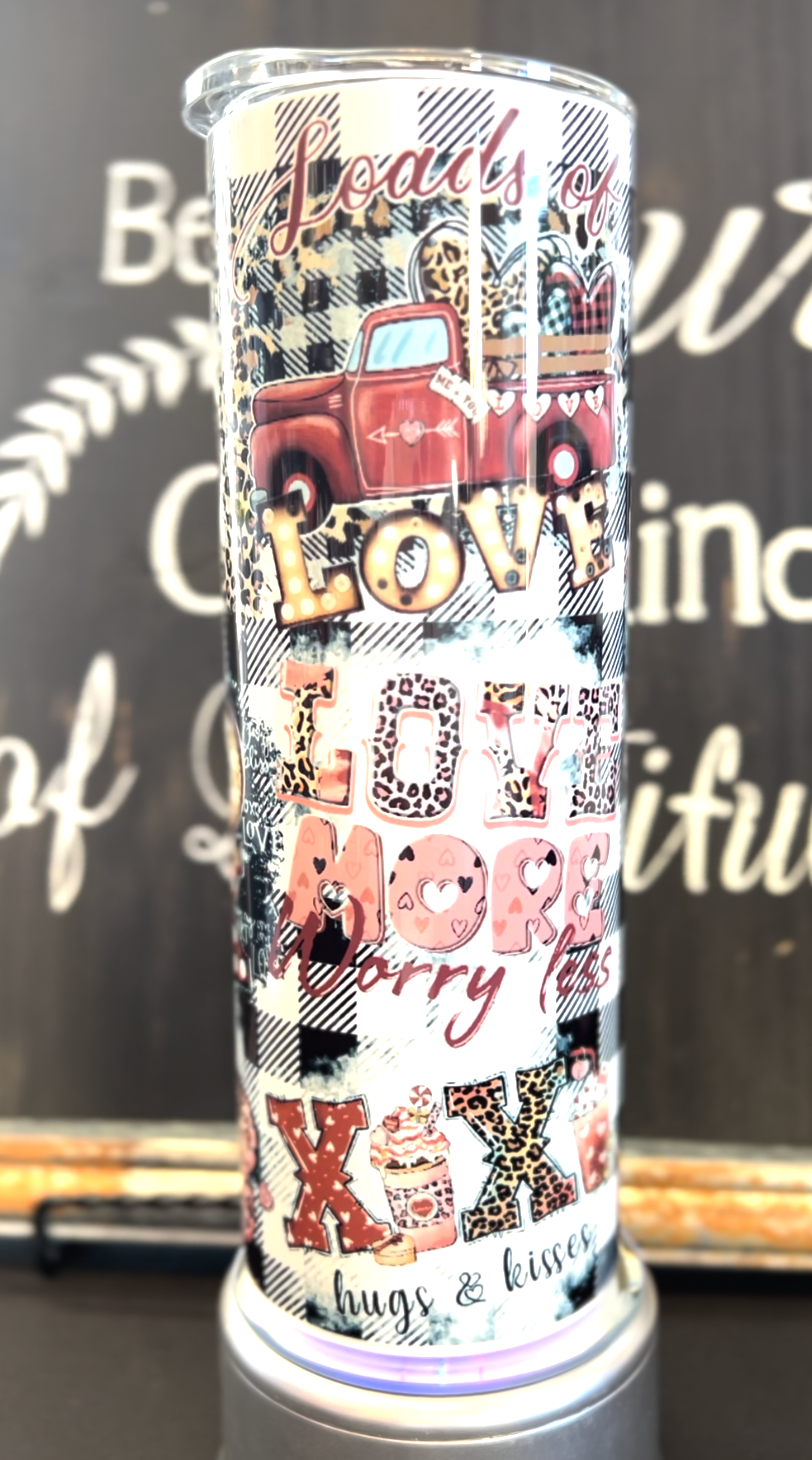 Valentine's day 20oz Skinny Straight Tumbler