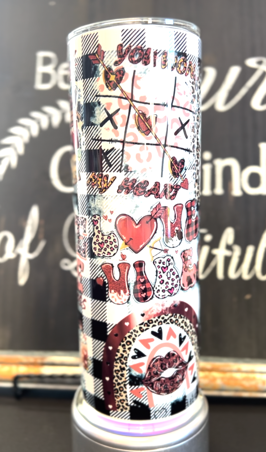 Valentine's day 20oz Skinny Straight Tumbler
