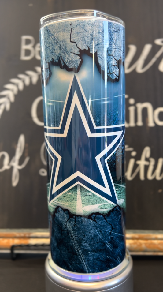 Cowboys 20oz Skinny Straight Tumbler