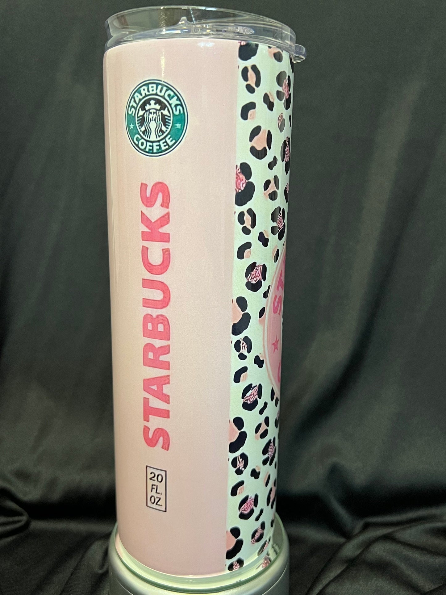 Pink Cheetah Starbucks 20oz Skinny Straight Tumbler