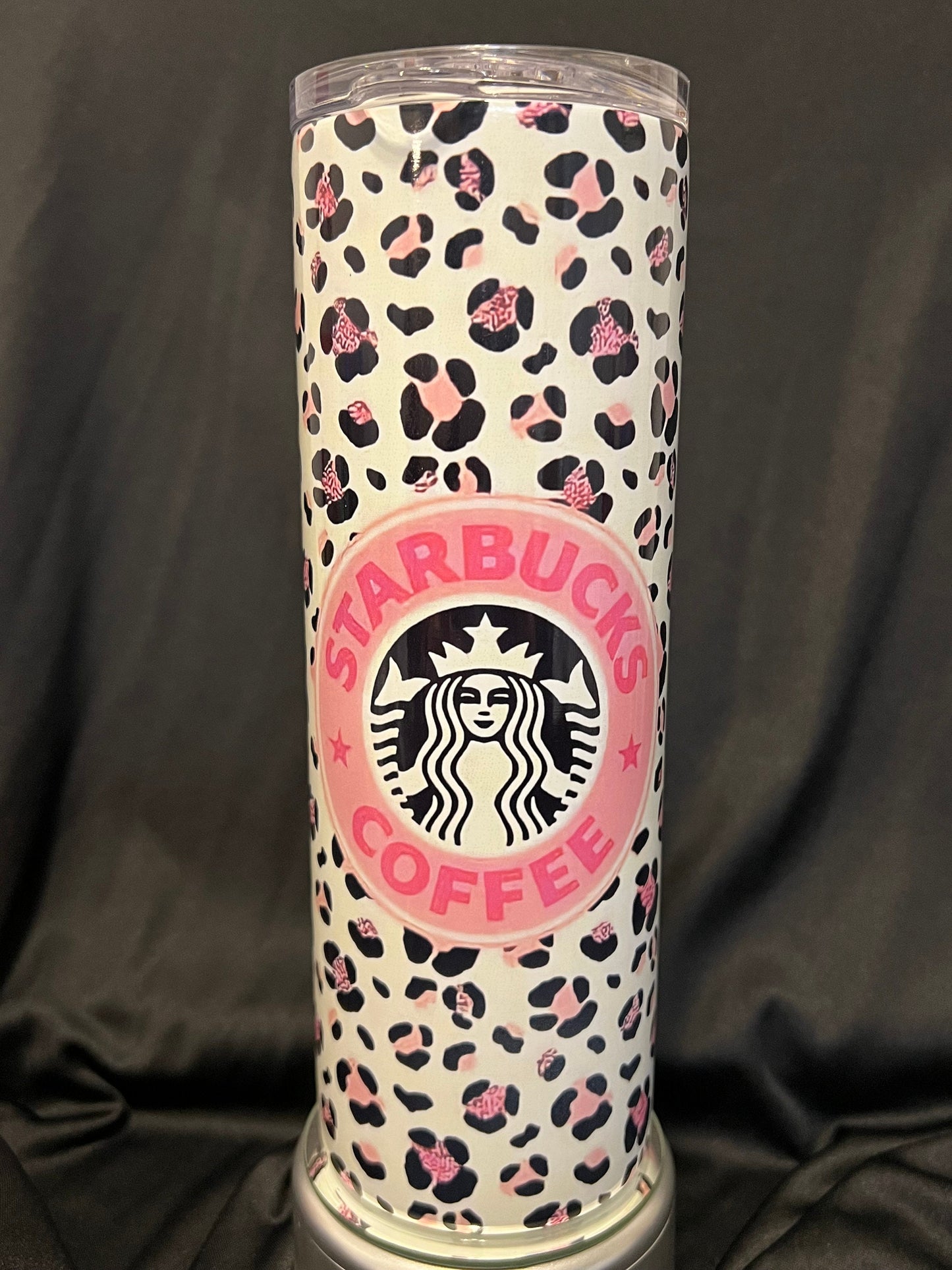 Pink Cheetah Starbucks 20oz Skinny Straight Tumbler