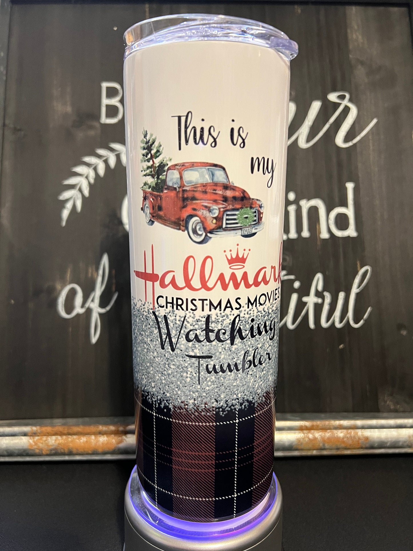 This is my Hallmark Christmas Movie Watching Tumbler 20oz Skinny Straight Tumbler