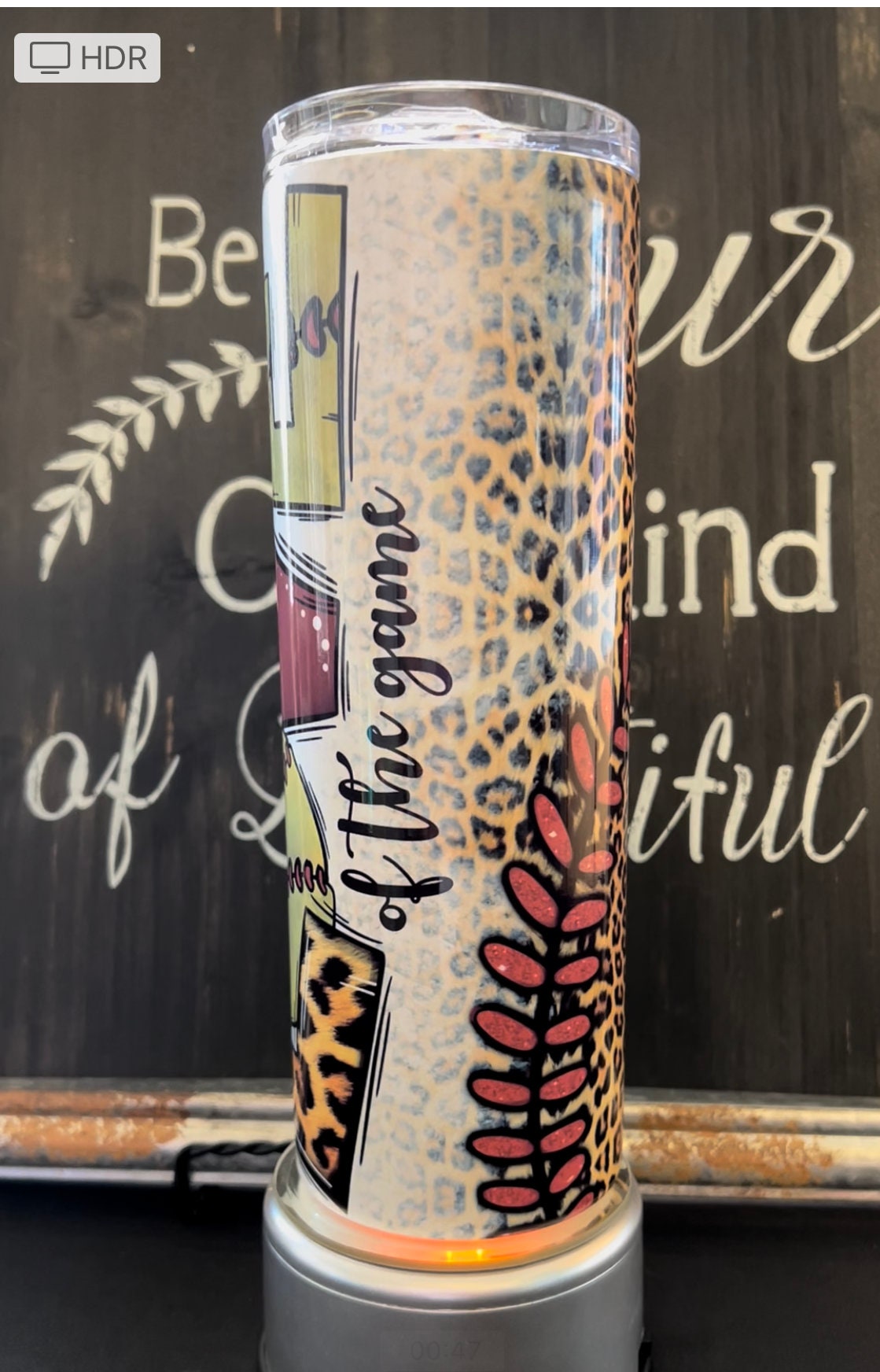 For the Love of the Game (Softball) 20oz Skinny Straight Tumbler