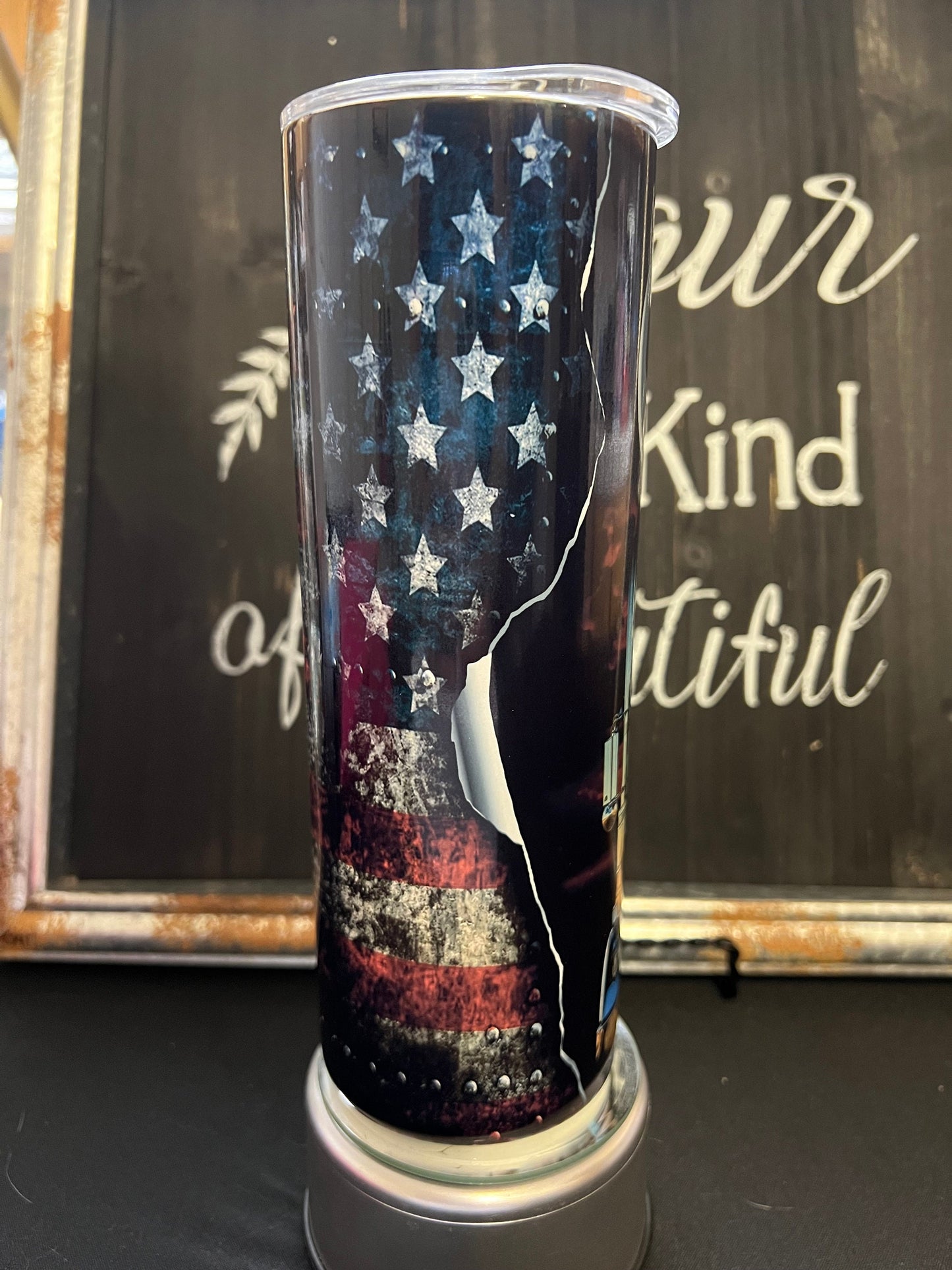 Custom Trucker 20oz Skinny Straight Tumbler