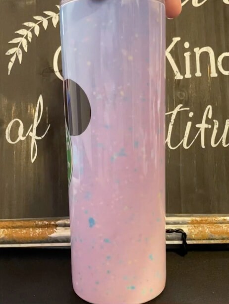 Pink & Blue Minnie Mouse Bow Starbucks 20oz Skinny Straight Tumbler