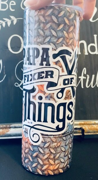 Dad/ Papa Fixer of Things 20oz Skinny Straight Tumbler