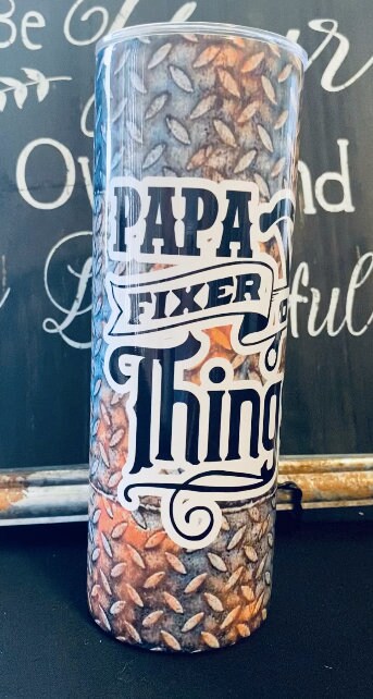 Dad/ Papa Fixer of Things 20oz Skinny Straight Tumbler