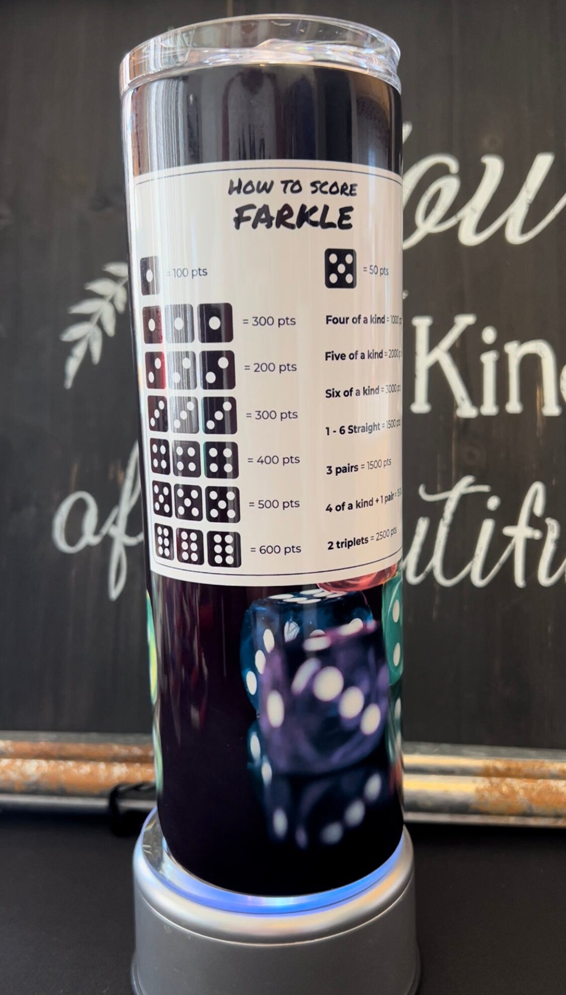 Farkle 20oz Skinny Straight Tumbler