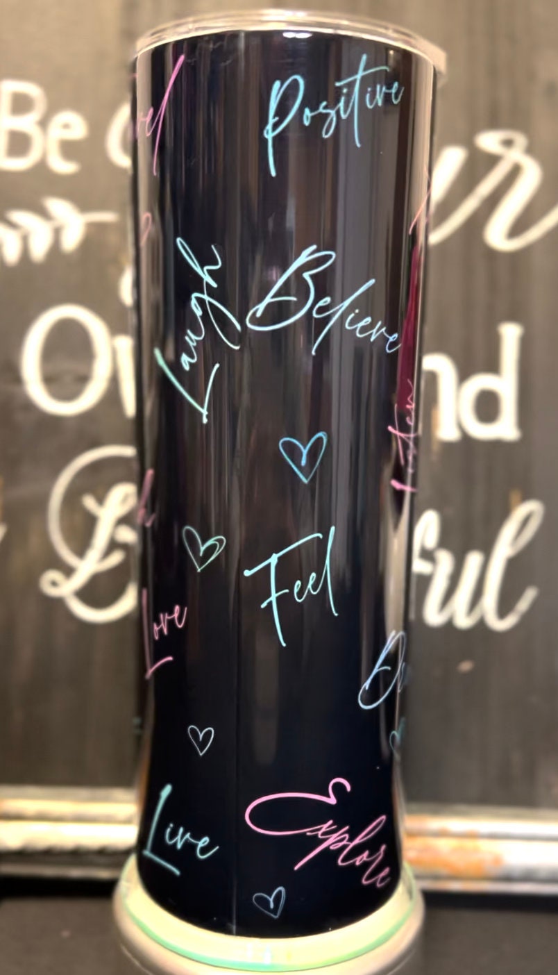 Everything I Need Comes to me at the Right Moment 20oz Skinny Straight Tumbler