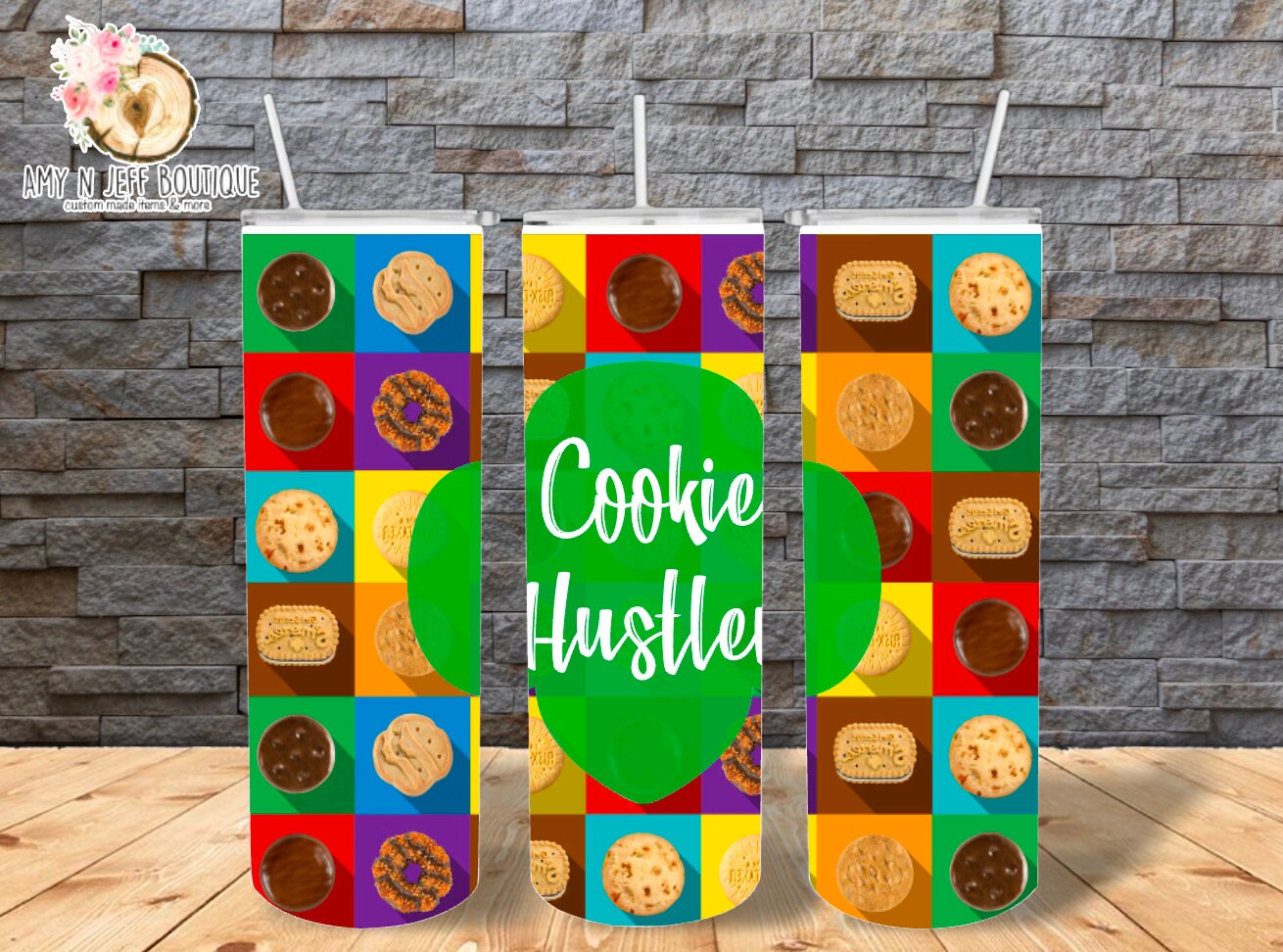 Cookie Hustler 20oz Skinny Straight Tumbler
