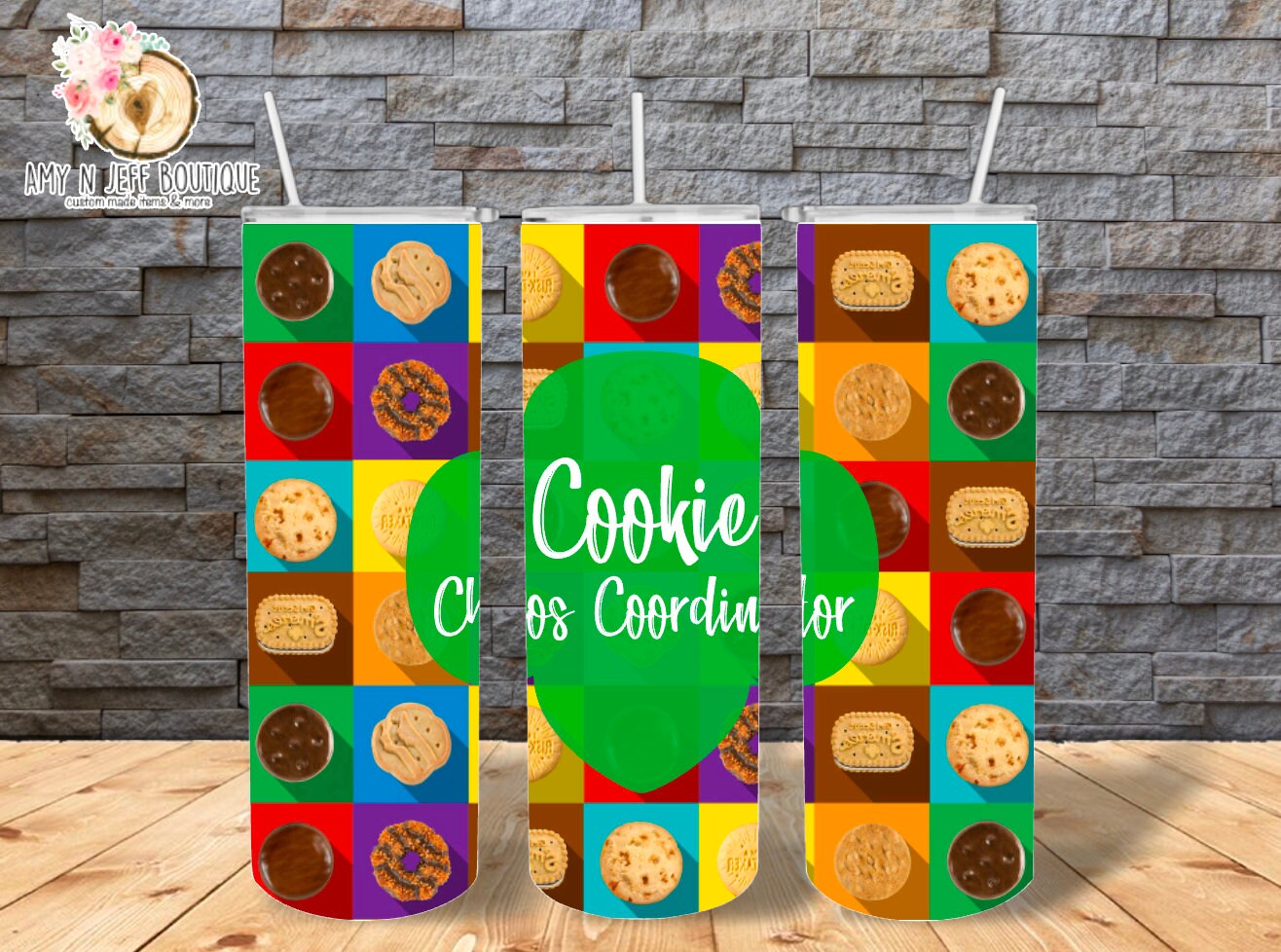 Cookie Chaos Coordinator 20oz Skinny Straight Tumbler