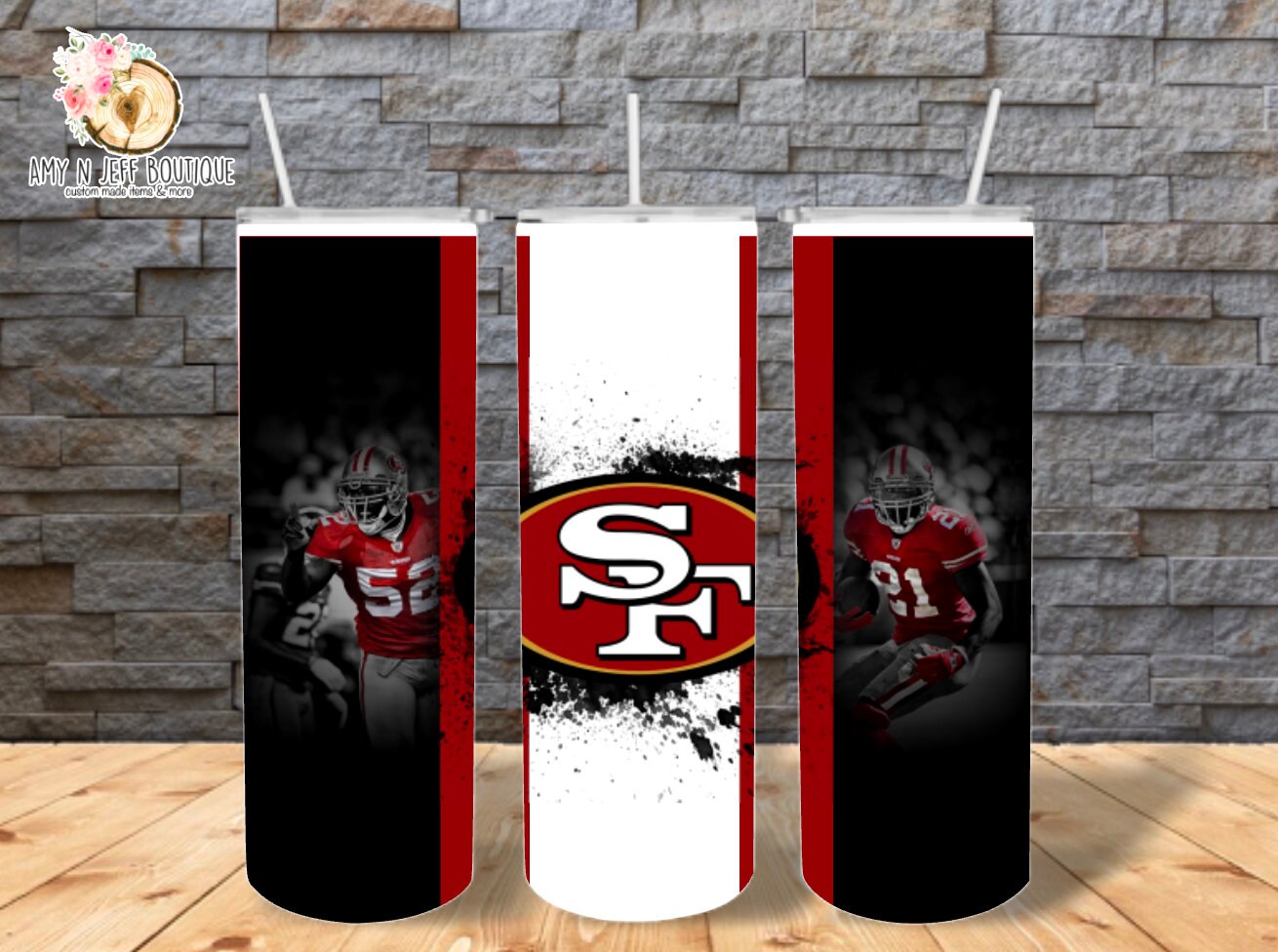 San Francisco 49er #2 20oz Skinny Straight Tumbler