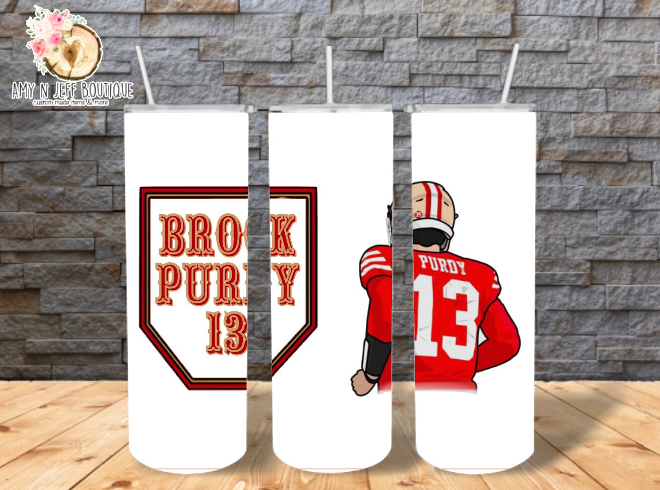 Brock Purdy #2 20oz Skinny Straight Tumbler