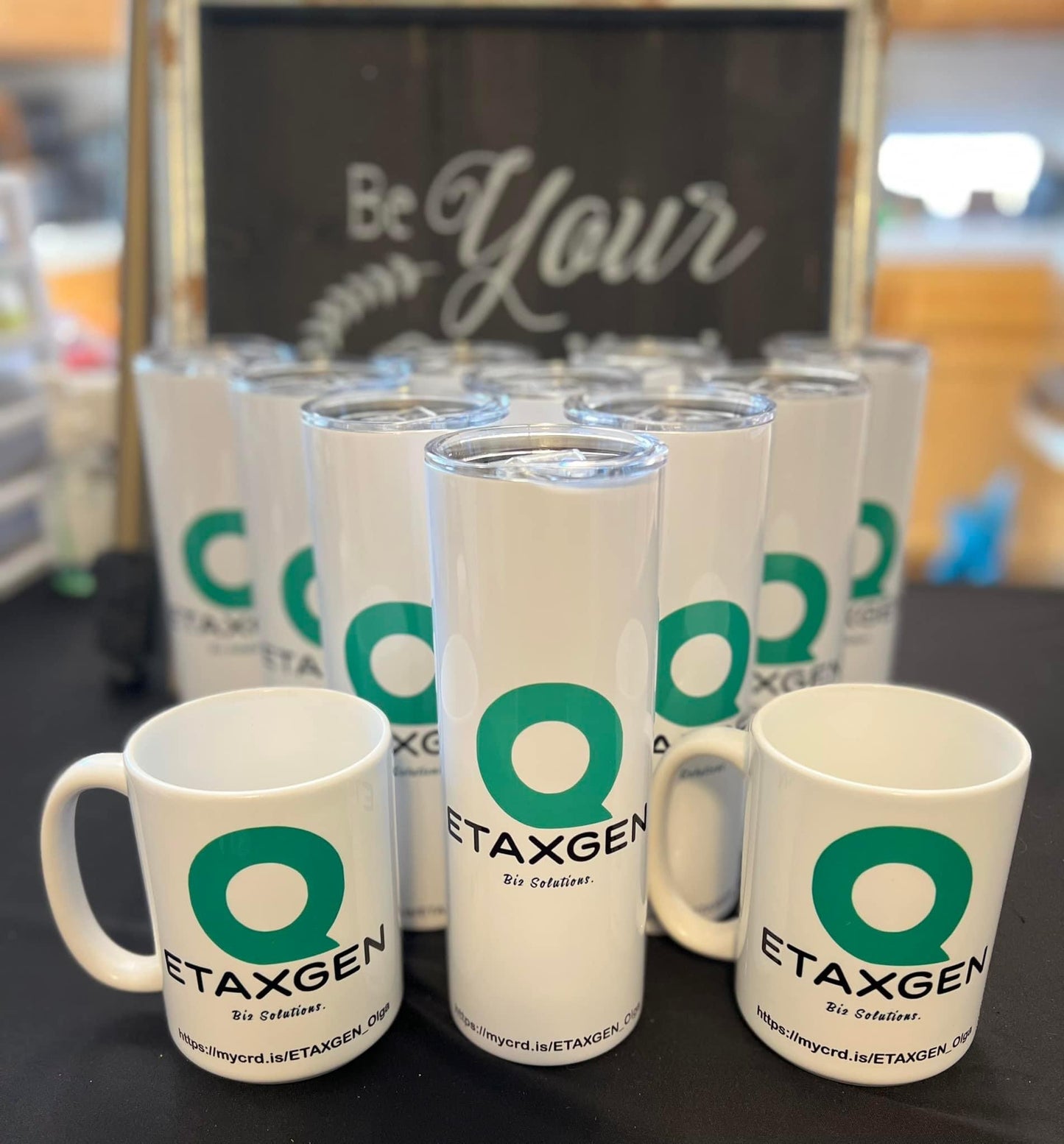 10 Business logo 20oz Skinny Straight Tumblers