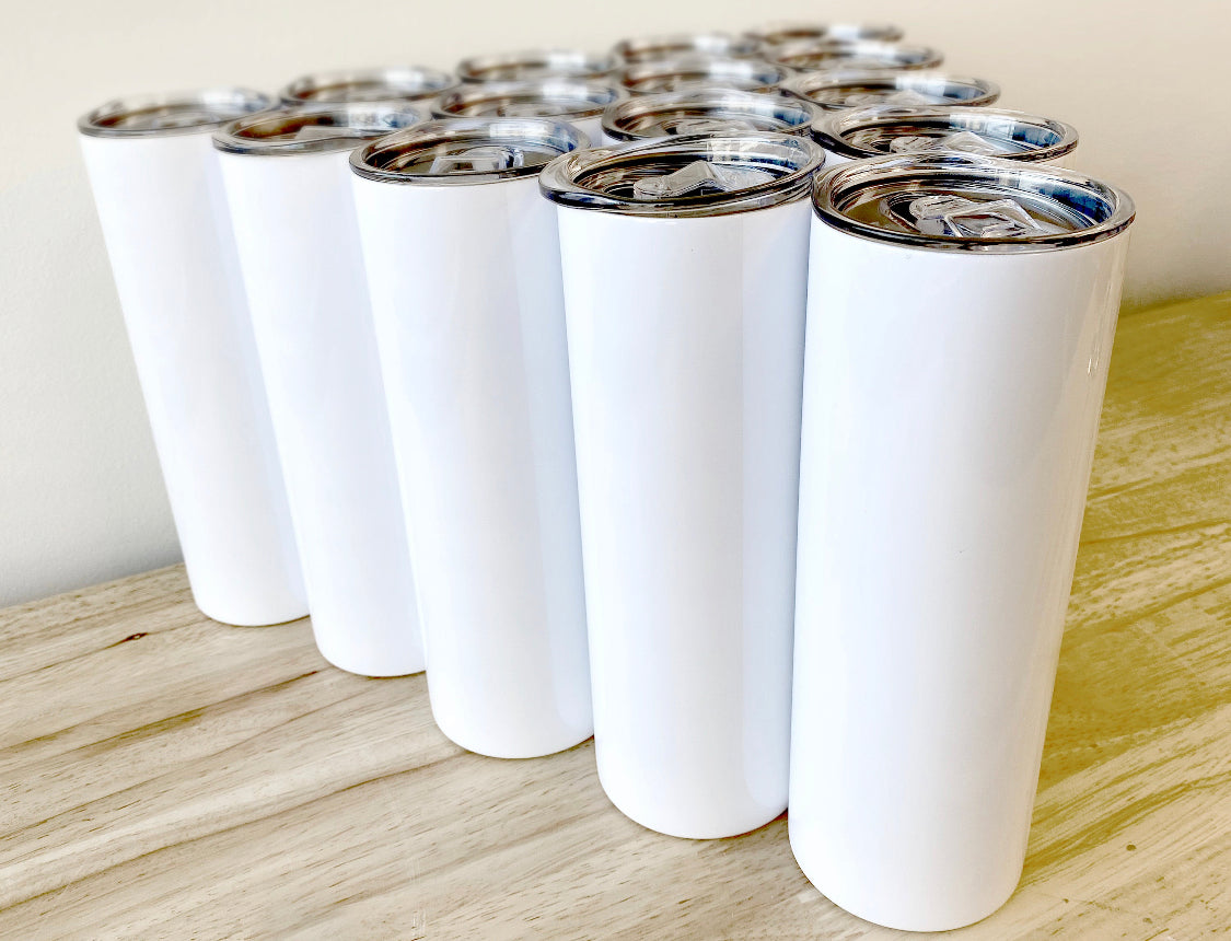 10 Business logo 20oz Skinny Straight Tumblers