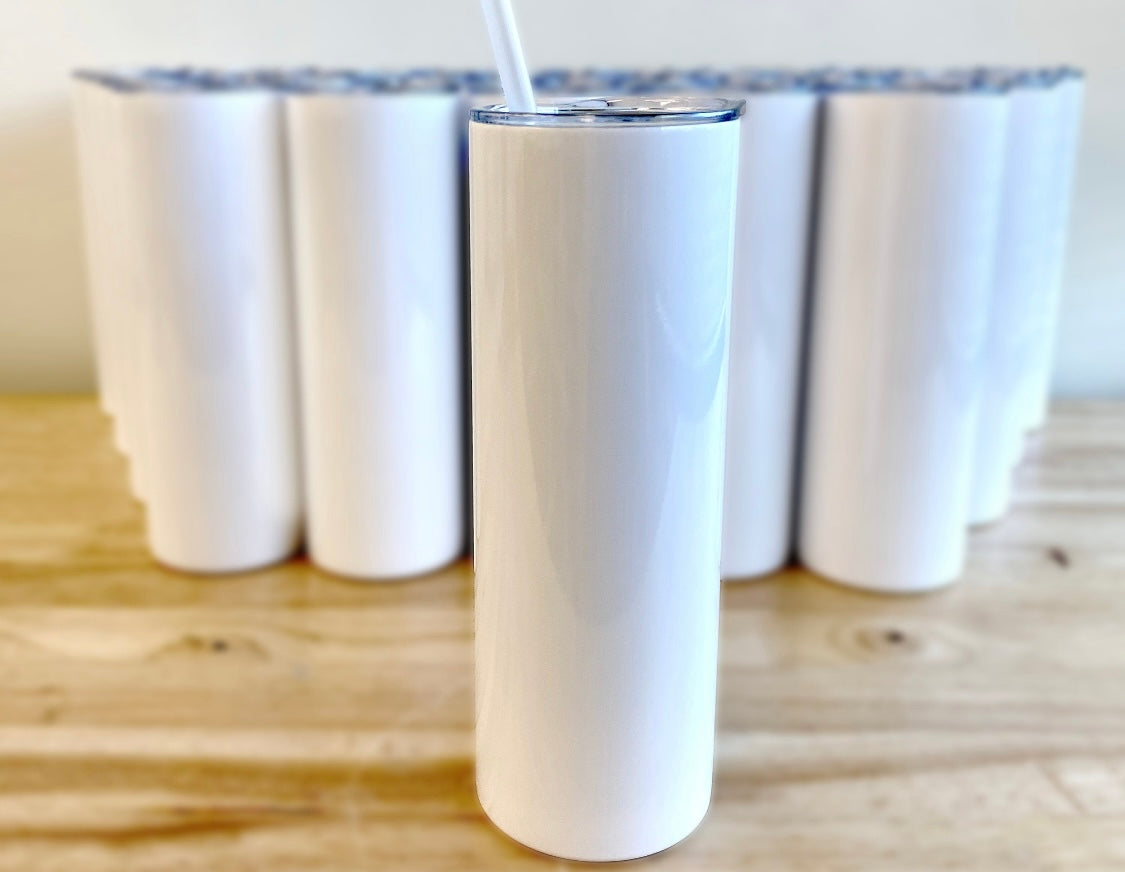 10 Business logo 20oz Skinny Straight Tumblers