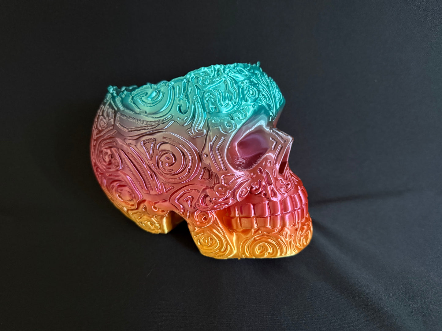 Multi color 3D printed skull