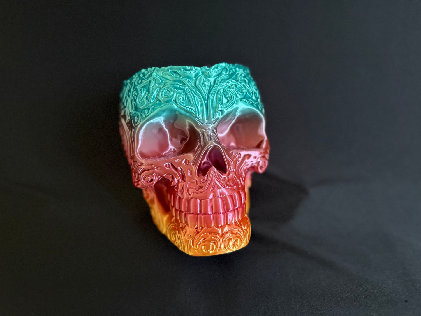 Multi color 3D printed skull