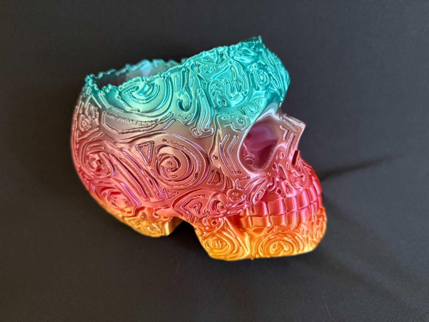 Multi color 3D printed skull