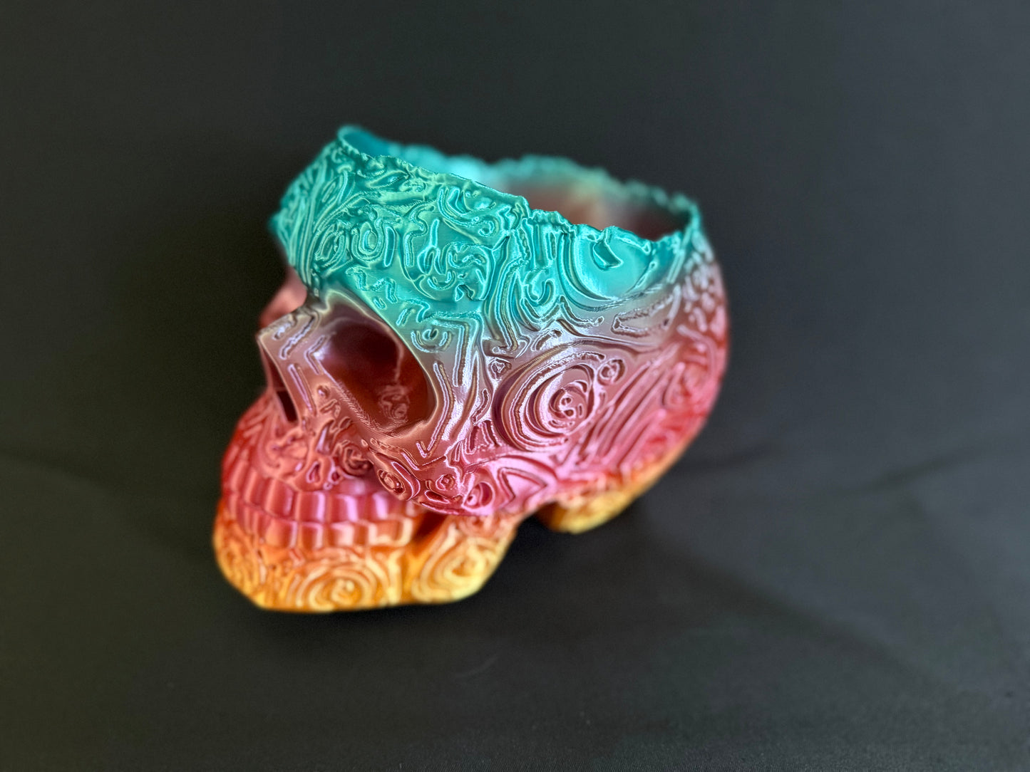 Multi color 3D printed skull
