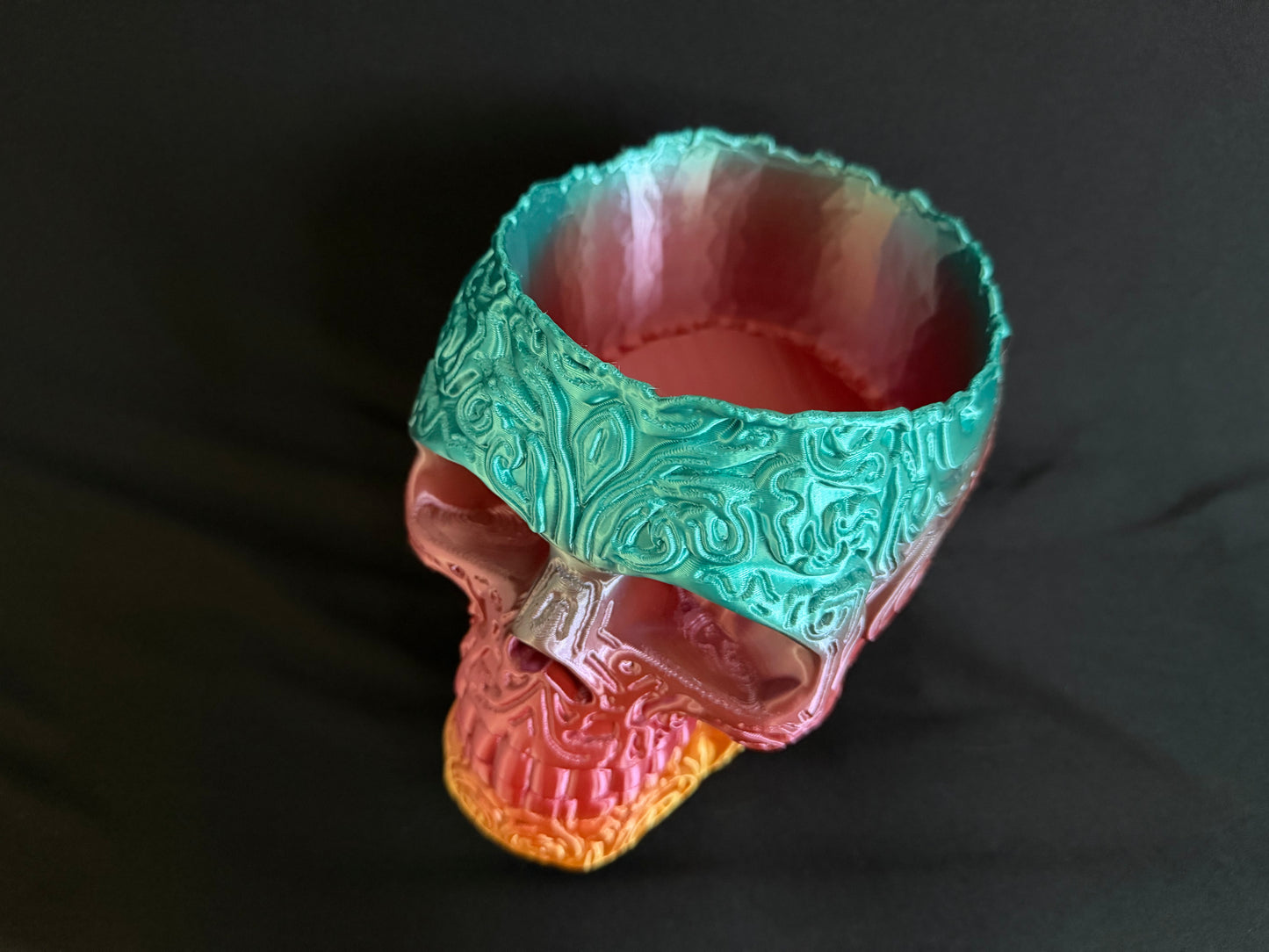 Multi color 3D printed skull