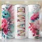 Custom Mother's Day Flower cup with name 20oz Skinny Straight Tumbler