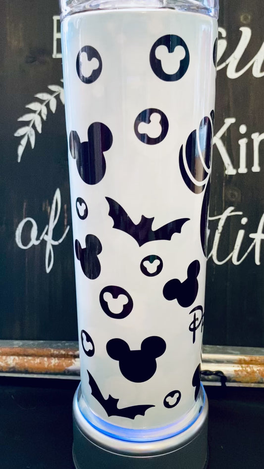 Custom Mickey Starbucks Halloween 20oz Skinny Straight Tumbler