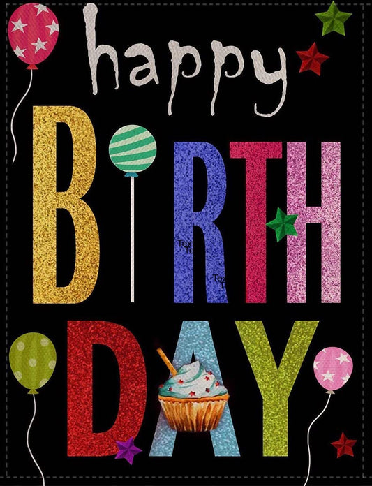 Happy Birthday Yard Flags (3 Options)