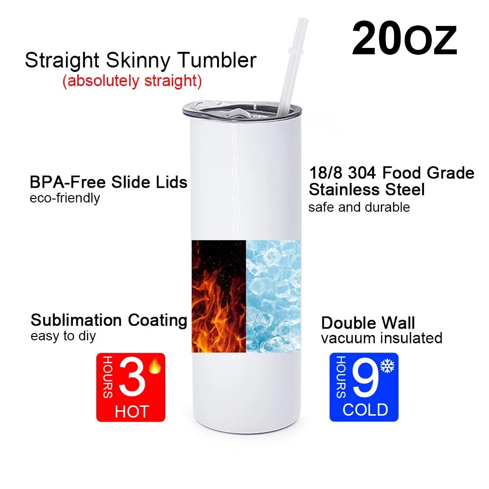 If my mouth doesn't say it my face sure will 20oz Skinny Straight Tumbler