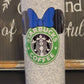 Blue Minnie Mouse Bow Starbucks  20oz Skinny Straight Tumbler
