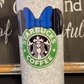 Blue Minnie Mouse Bow Starbucks  20oz Skinny Straight Tumbler