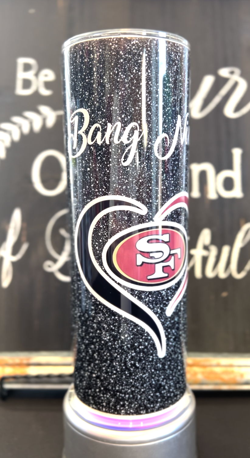 49er Heart 20oz Skinny Straight Tumbler