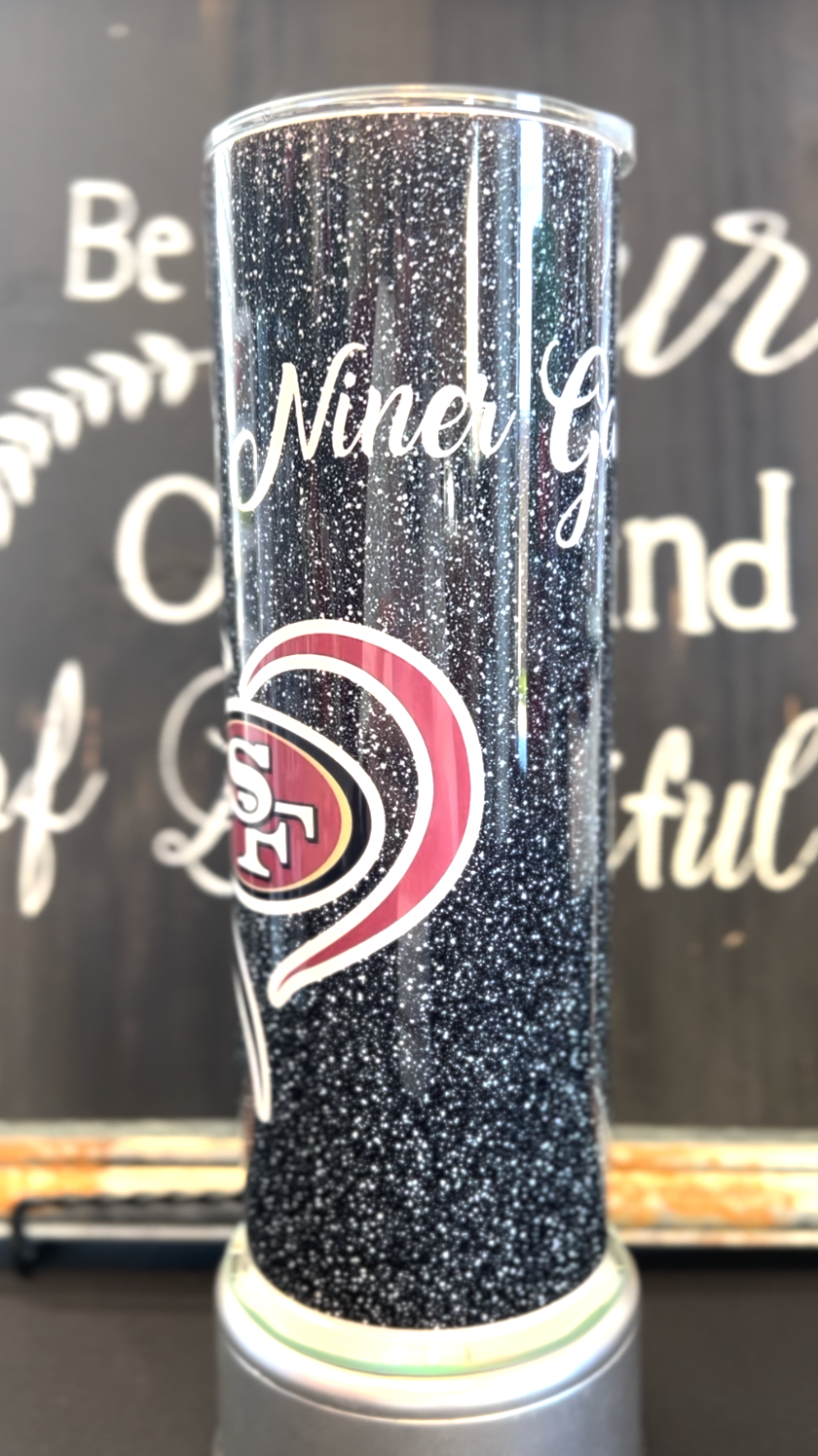 49er Heart 20oz Skinny Straight Tumbler