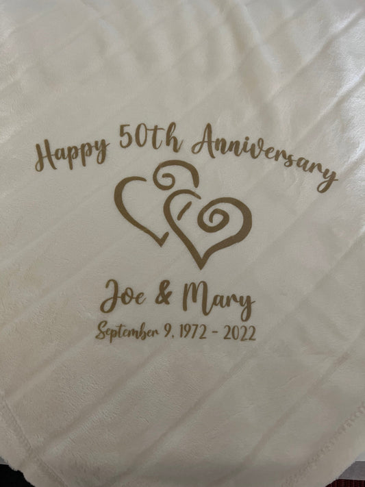 50th Wedding Anniversary Blanket