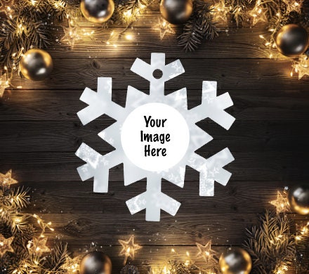 Personalize Photo Snowflake Ornament