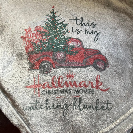 This is my Hallmark Christmas Movie Watching Blanket