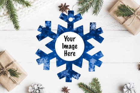 Personalize Photo Snowflake Ornament