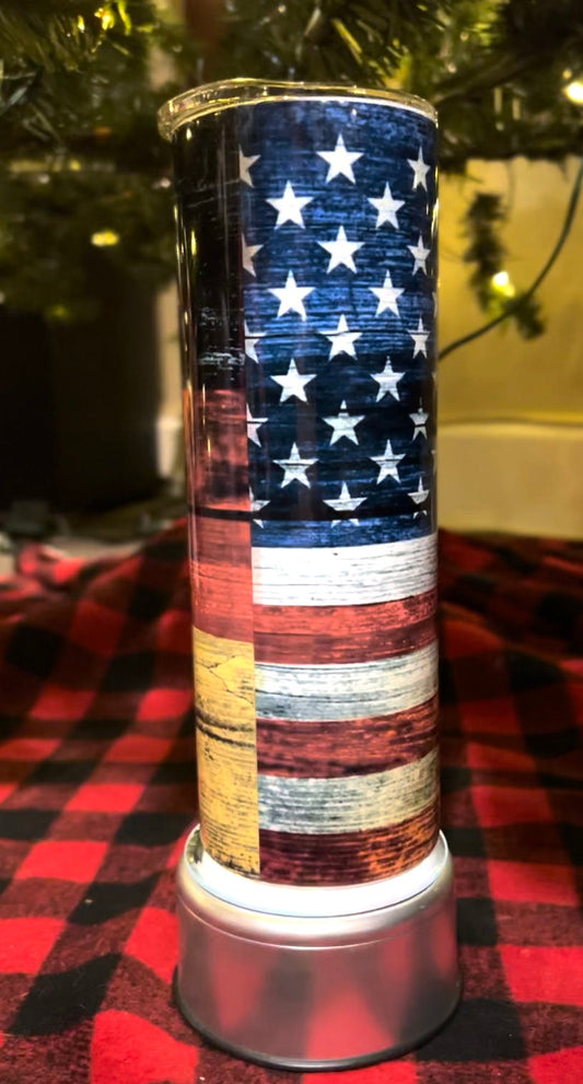 American/ German Flag 20oz Skinny Straight Tumbler