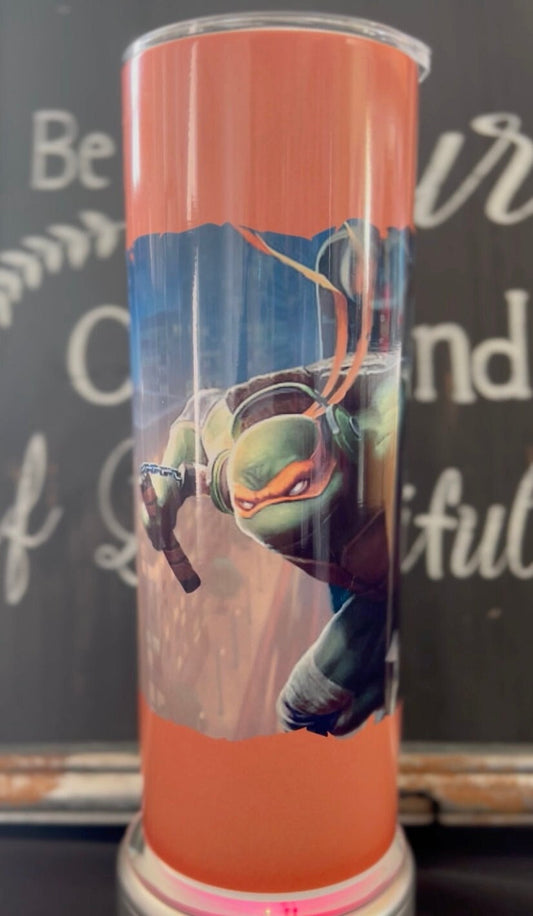 TMNT Michelangelo 20oz Skinny Straight Tumbler