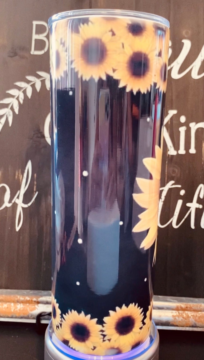 Just a Girl Who Loves Sunflowers 20oz Skinny Straight Tumbler